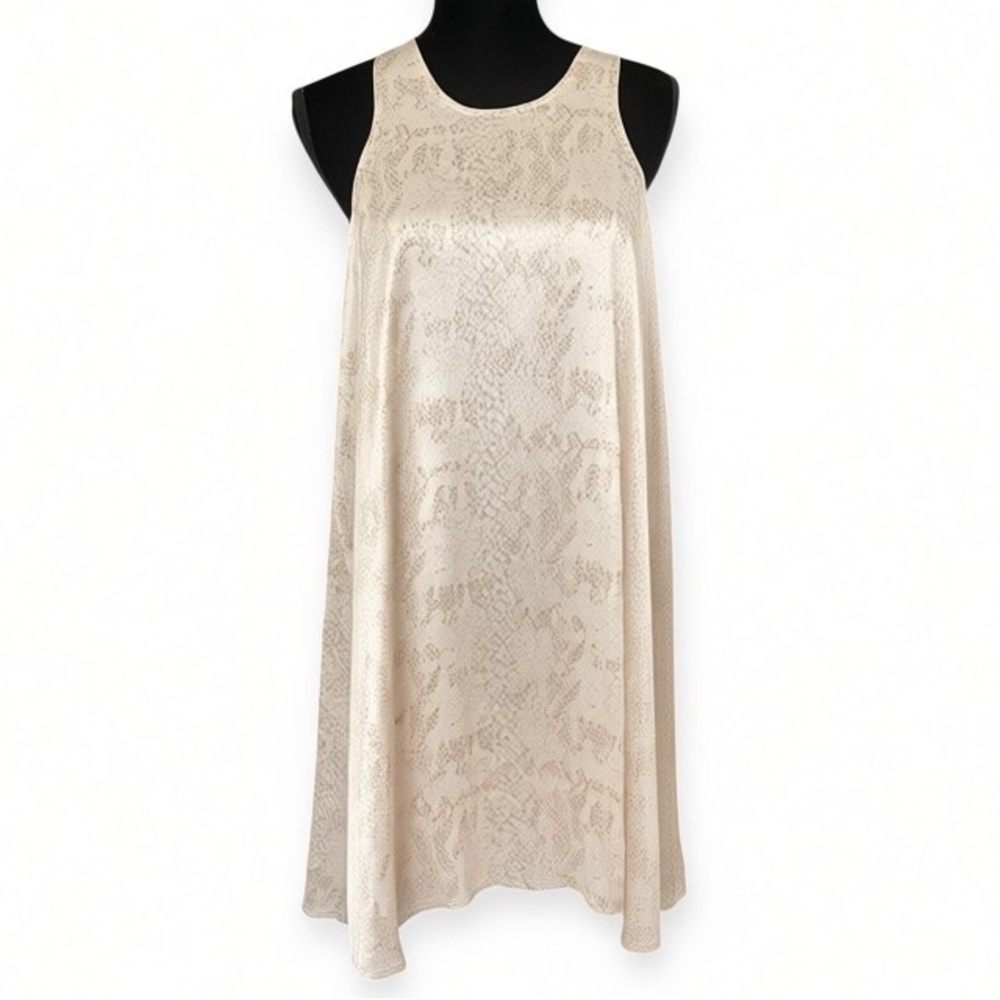 ATM Anthony Thomas Melillo Snake Print Silk Mini Dress Pale Pink Womens medium